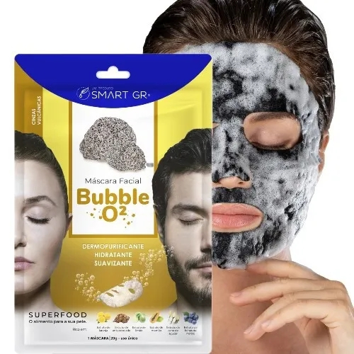 Máscara Facial Bubble O² Cinzas Vulcânicas