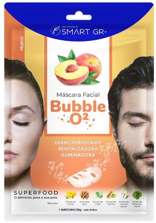 Máscara Facial Bubble O² Pessego