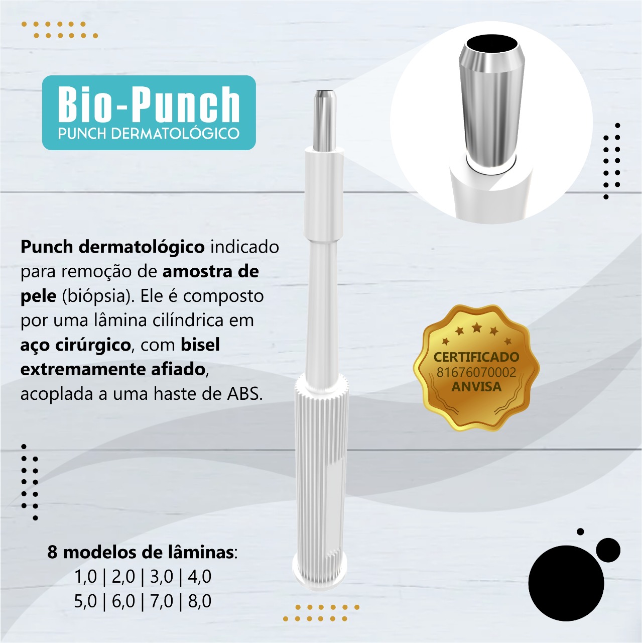 Bio-punch Alur - Punch Dermatológico Descartável